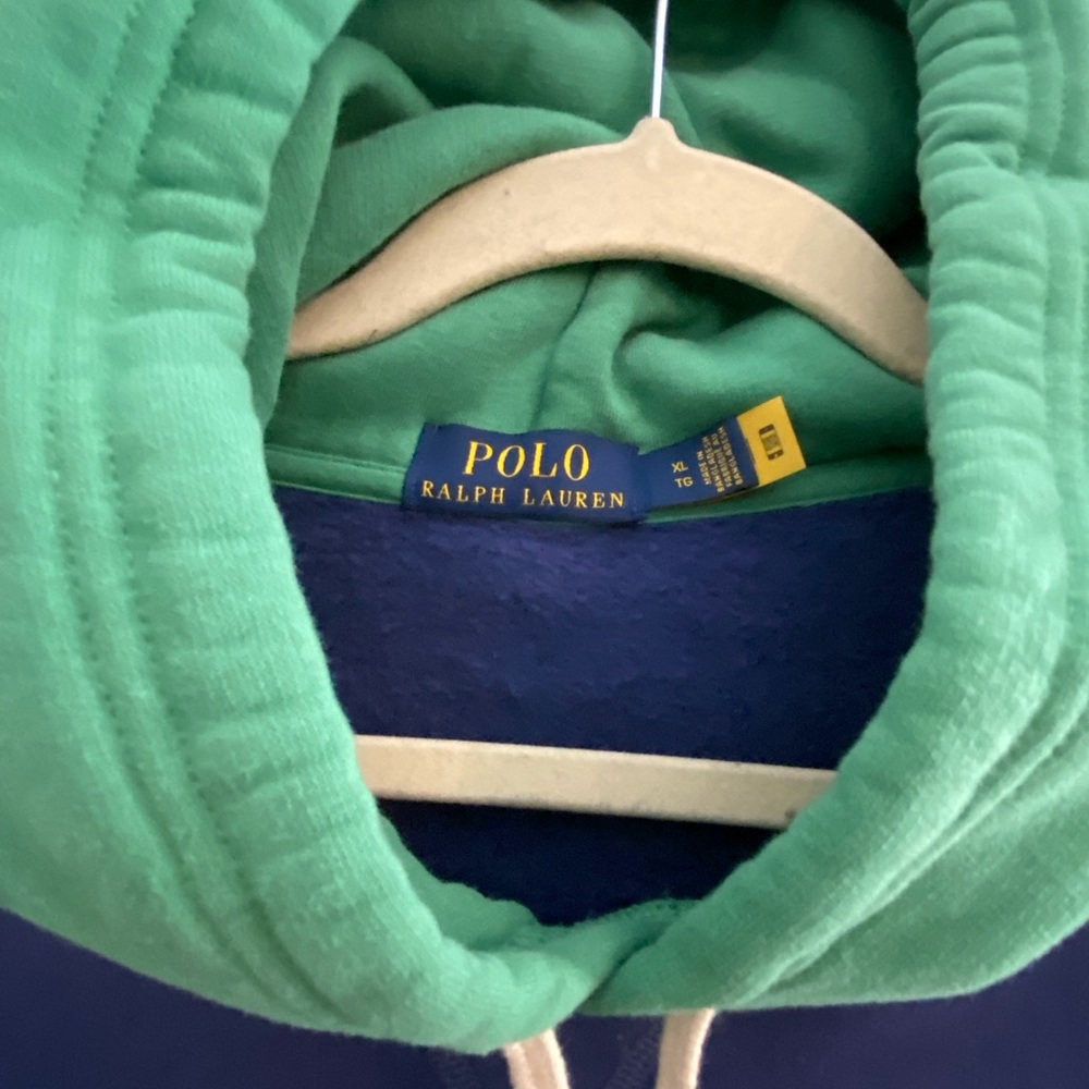 Ralph Lauren Blue and Green Hoodie Sweatshirt - Picture 2 of 3